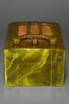 Beautifully Swirled  Green Emerson AU-190 Catalin Tombstone Radio